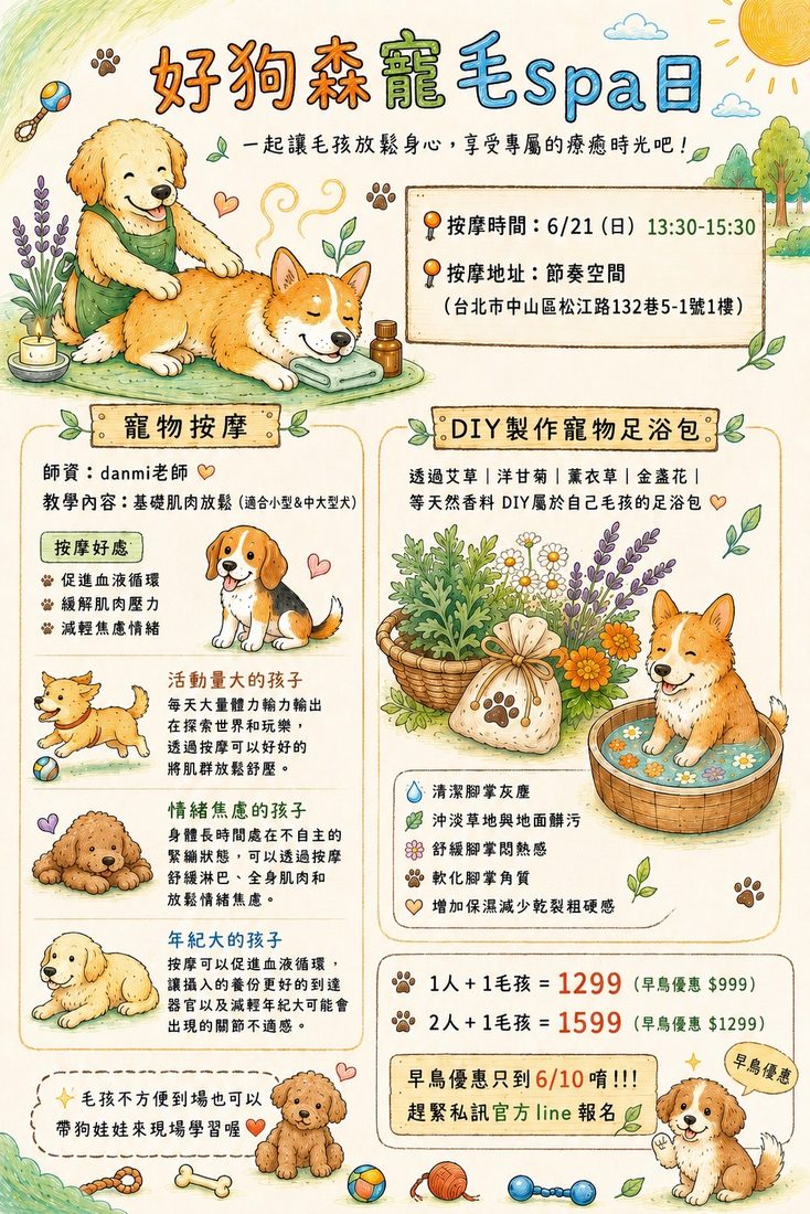 好狗森寵毛 SPA 日：寵物按摩舒壓工作坊封面
